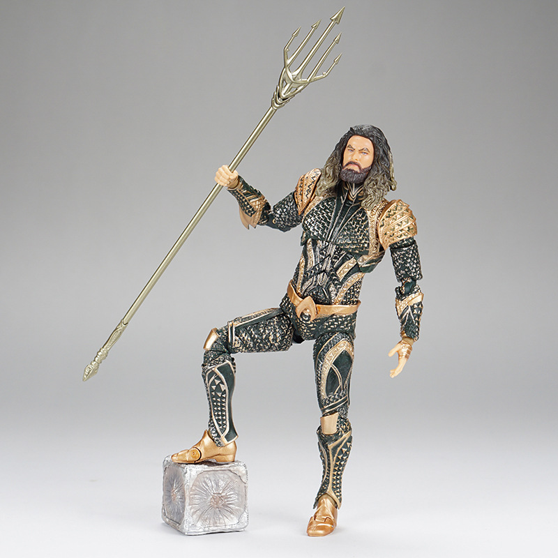 正义联盟英雄正义联盟dc漫画 maf061 海王 亚特兰蒂斯三叉戟手办