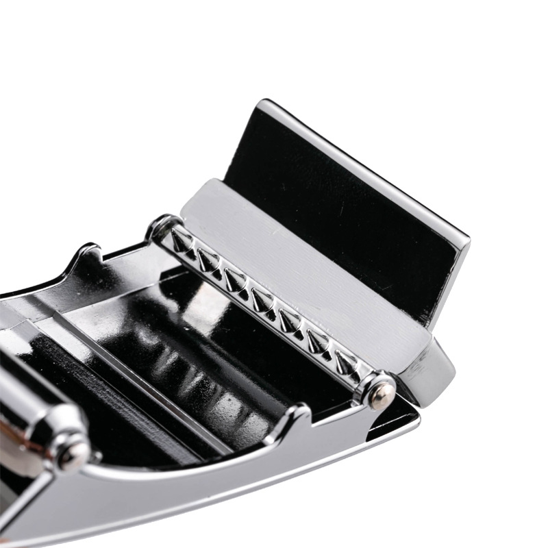 内穿式无孔无牙皮带扣头合金弹簧扣腰带头3.5cm简约带尾夹现货