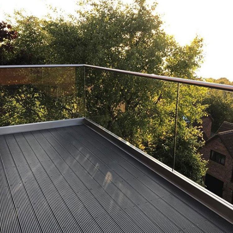 家用阳台铝合金栏杆 实心铝u槽玻璃栏杆护栏 别墅室外玻璃护栏