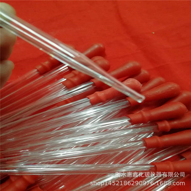 玻璃胶头滴管 胶头帽化学试管玻璃吸管小滴管带乳胶帽玻璃滴管