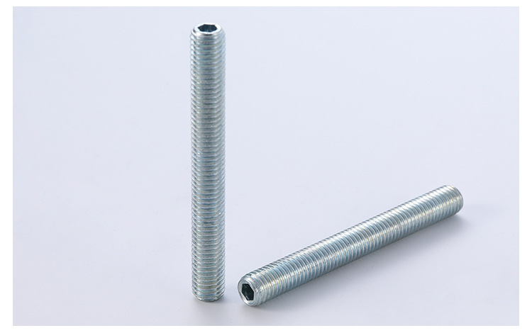 批发空心牙管螺丝 空心牙条牙节 内六角无头空心螺钉 全牙螺丝钉