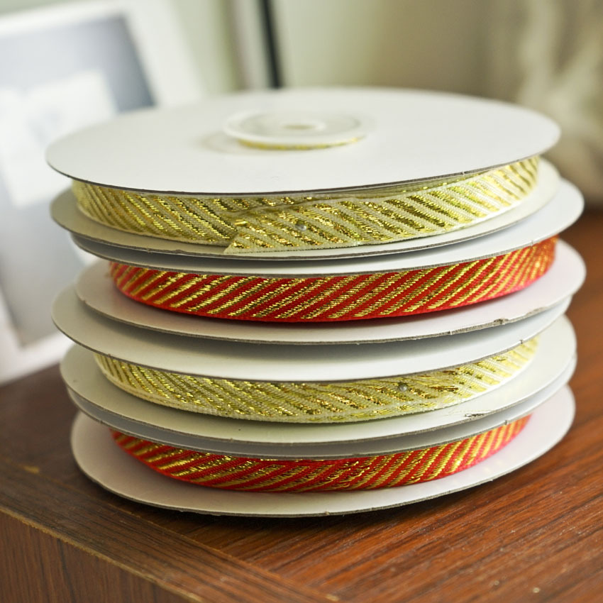 25码价 斜纹编织丝带1cm约22米糖果饼干点心包装装饰扎带丝带