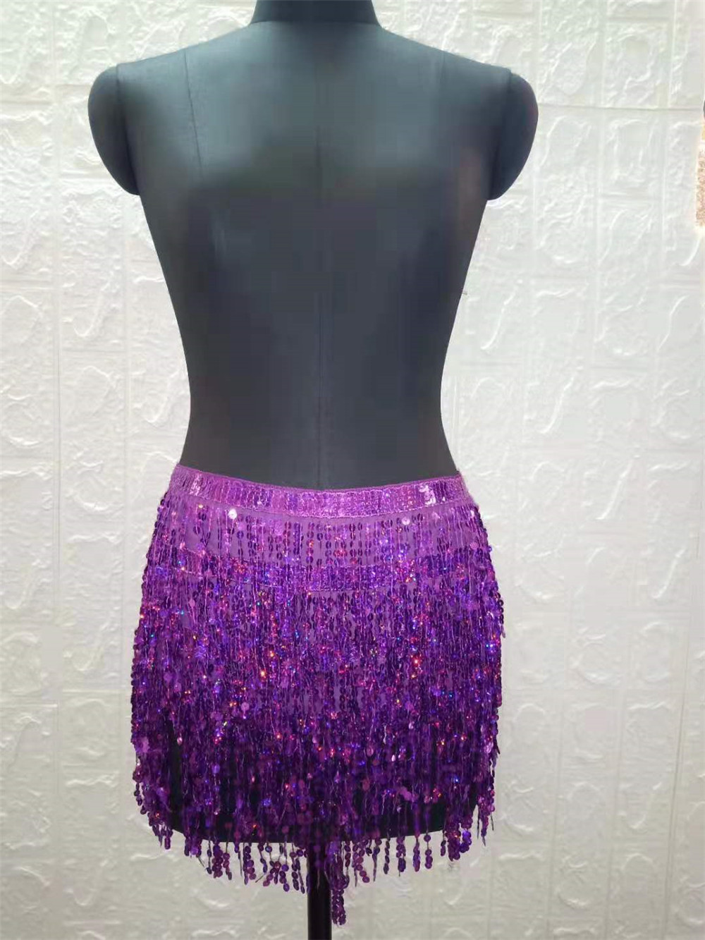欧美外贸饰品 时尚夜店表演珠片流苏半身裙女装 流苏珠片裙z801