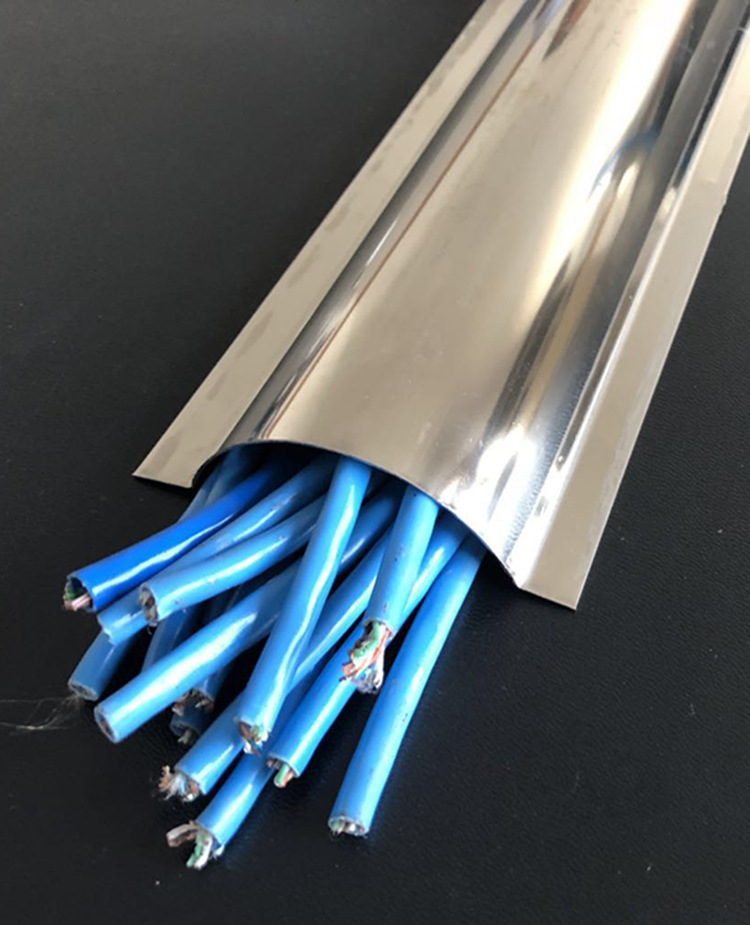 厂家批发定制不锈钢地线槽 加厚耐踩穿线槽 弧形压线线槽