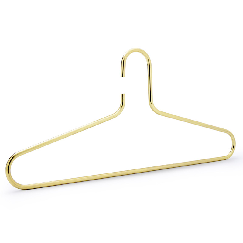 Solid Thick Gold Iron Hanger Nordic Style Wide Shoulder Thickened Clothes Hanger Air Clothes Clothes Support Hanger