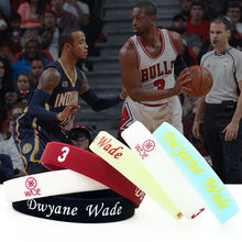 NBA热火队明星3号韦德手镯环圈男女篮球运动夜光硅胶腕带球迷用品