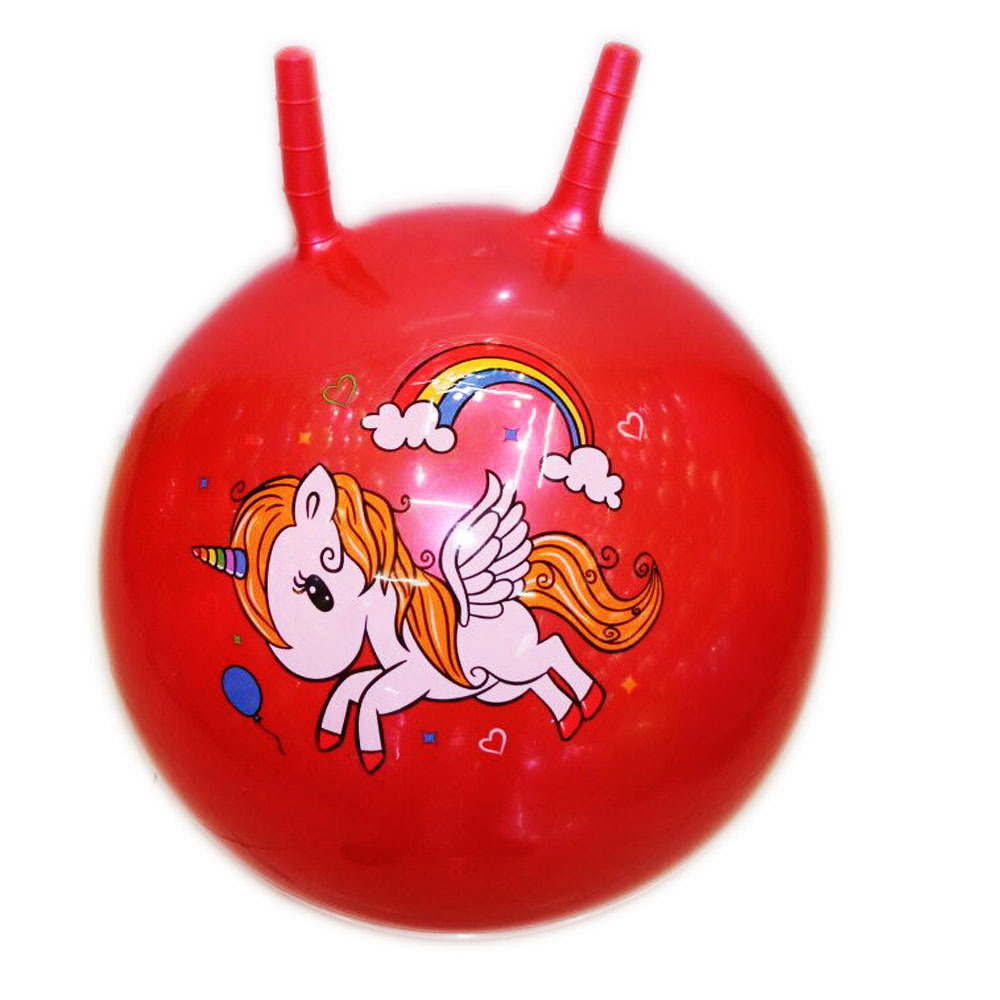 pvc labeled large horn ball handle ball children bouncing ball