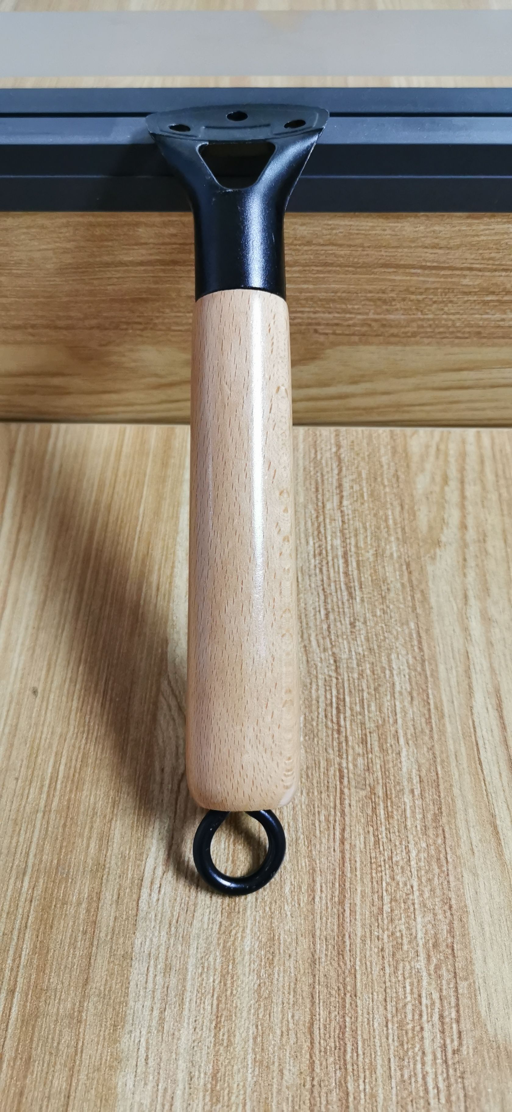 xl-三孔铝件原色榉木圆木柄 锅配件炒锅手柄榉木木制手柄锅柄