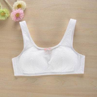 青春期少女发育文胸14-16-17岁初中学生无海绵无钢圈搭扣背内衣