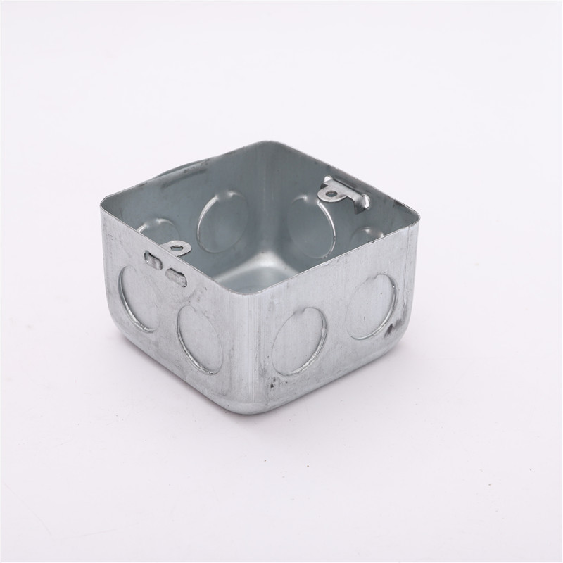 86型拉伸盒金属接线盒大小孔暗装盒镀锌一次性86h50拉伸盒