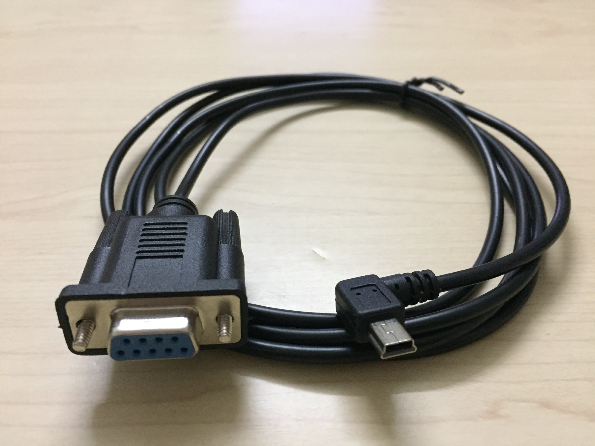 rs232母头转t型口 miniusb5p db9母头转迷你 usb5p 转接线