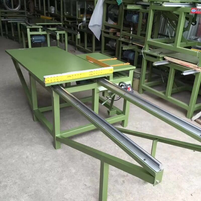简易90度滑轨角铁架亚克刀锯板机45度裁板锯齐头锯推台锯欧登多宝山