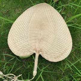 供应心形葵扇 蒲扇 草编手摇扇子纯手工舞蹈扇工艺扇子现货