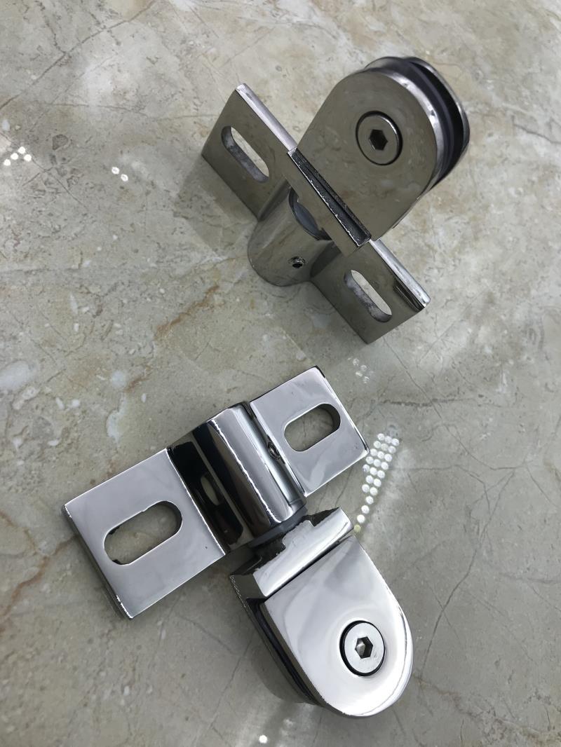 淋浴房配件 不锈钢玻璃门转轴飞机夹 浴室房旋转门轴天地夹批发