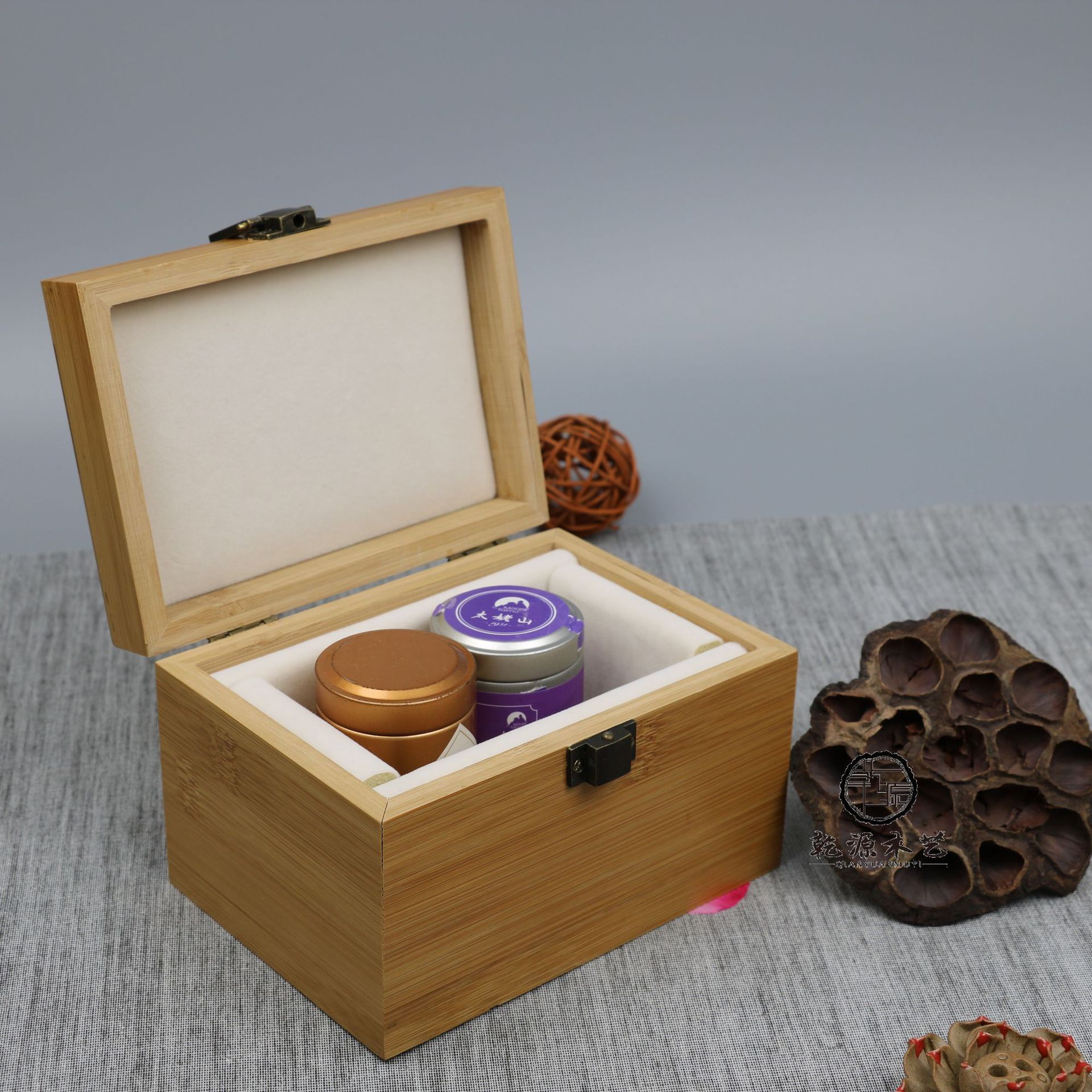 可定制竹盒 天地盖茶叶木盒 茶杯木头制普洱茶包装礼品盒茶壶礼盒