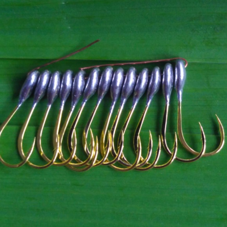 千又胴突金色朝天钩 铅头钩 批发 路亚鲤鱼鲫鱼钩