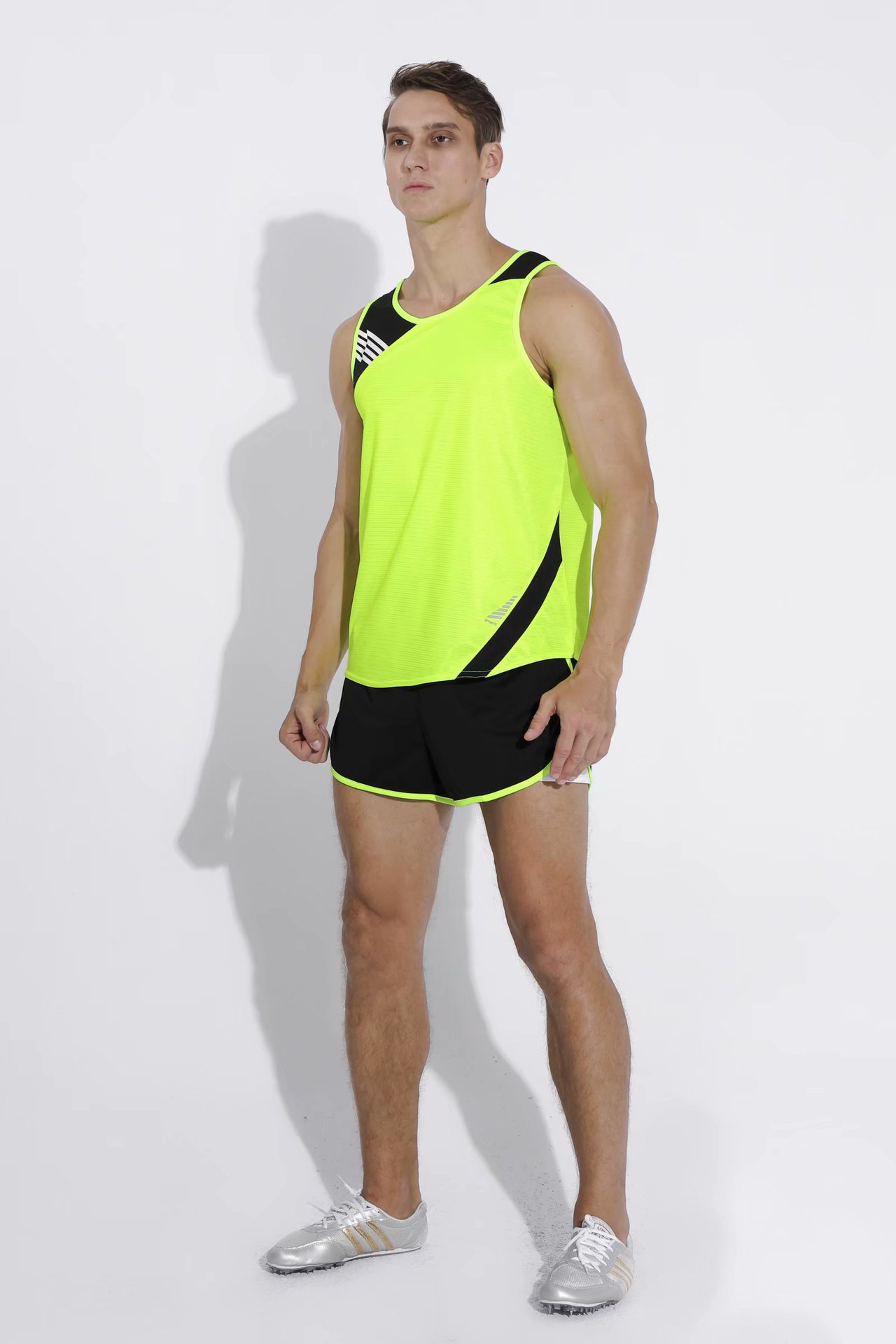 田径服2020新款成人儿童款田径服套装情侣装短跑马拉松比赛运动服