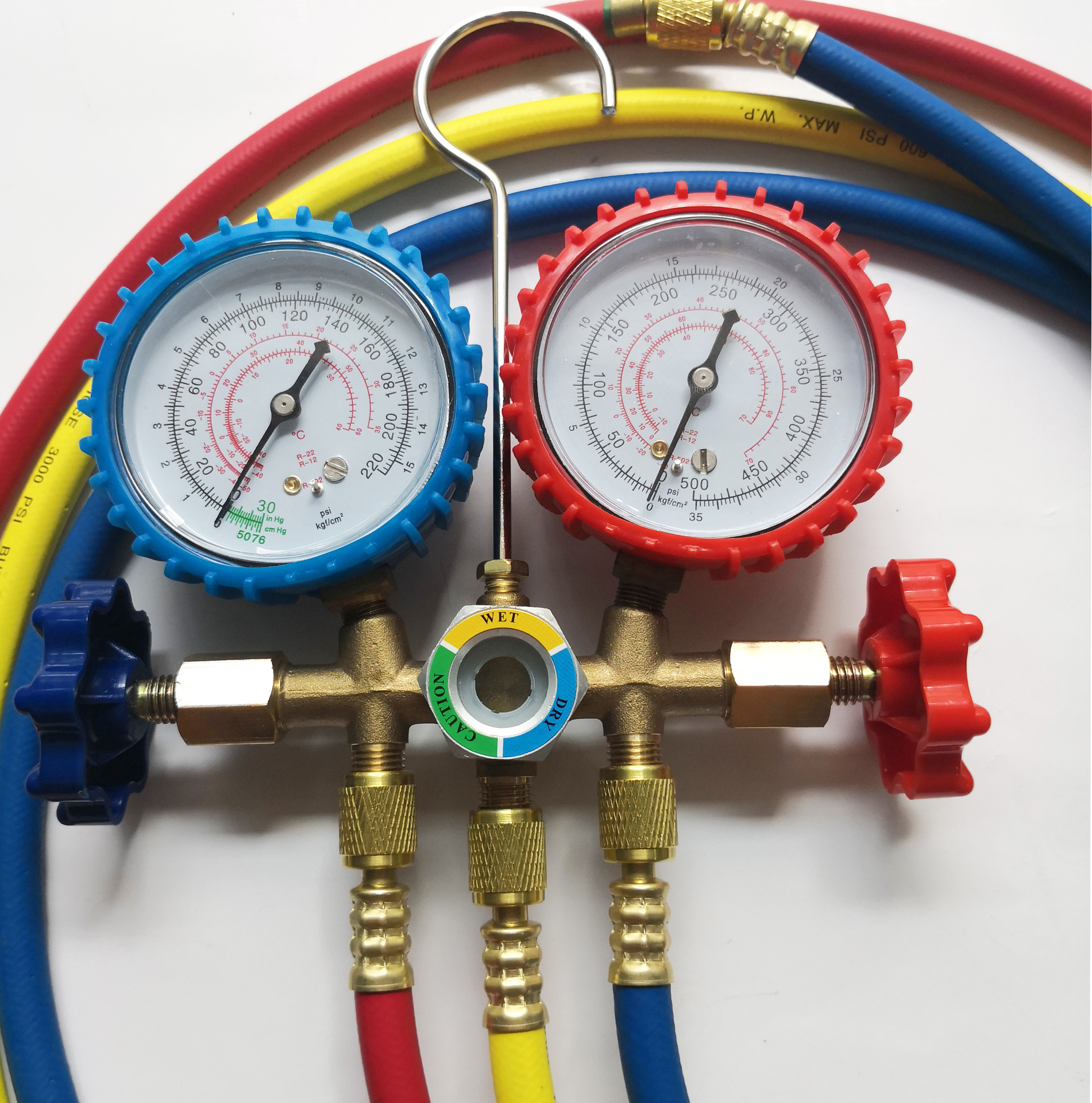 汽车空调加氟双表阀 410 r22 134a冷媒雪种加液制冷工具加氟双表