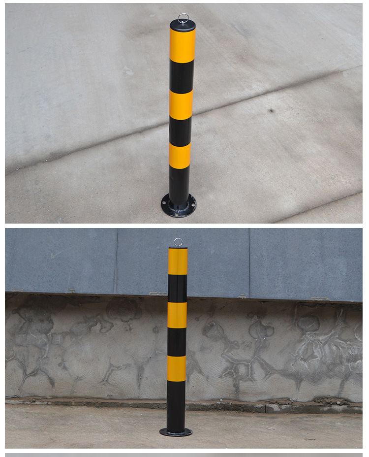 路喜防撞柱钢管警示柱桩挡车柱地桩柱警示柱红白黄黑烤漆隔离桩