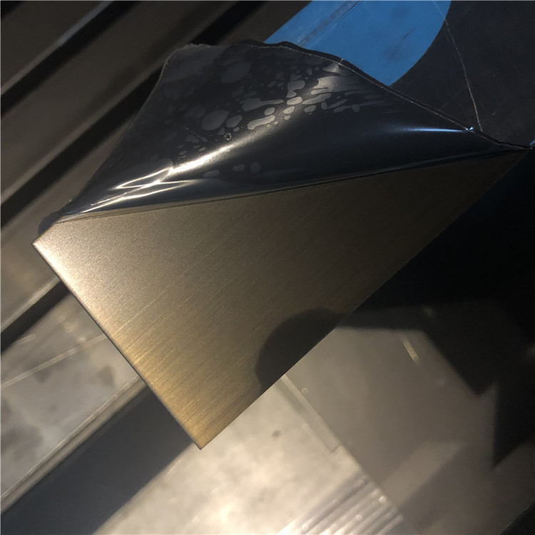 纳米仿铜不锈钢黄铜拉丝哑光无指纹板手工拉丝发黑青古铜激光切割