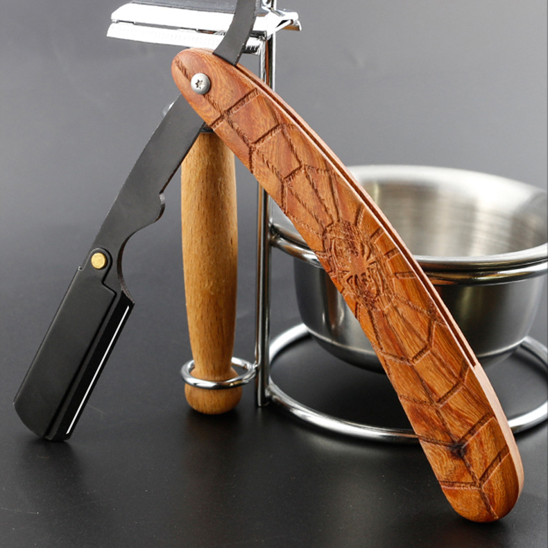 男士刮胡子剃须刀手动刮脸刀复古油头美发理发剃刀理发店74刀架