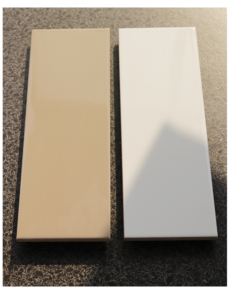 面包砖 地铁砖 厨房卫生间墙砖100x300黑色白色平面斜边北欧瓷砖