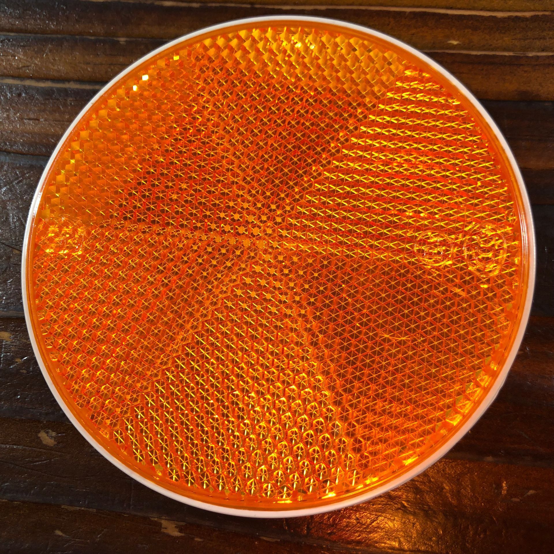 直径为80mm圆形光电反光板黄反光板红光电开关反光板亚克力反光板