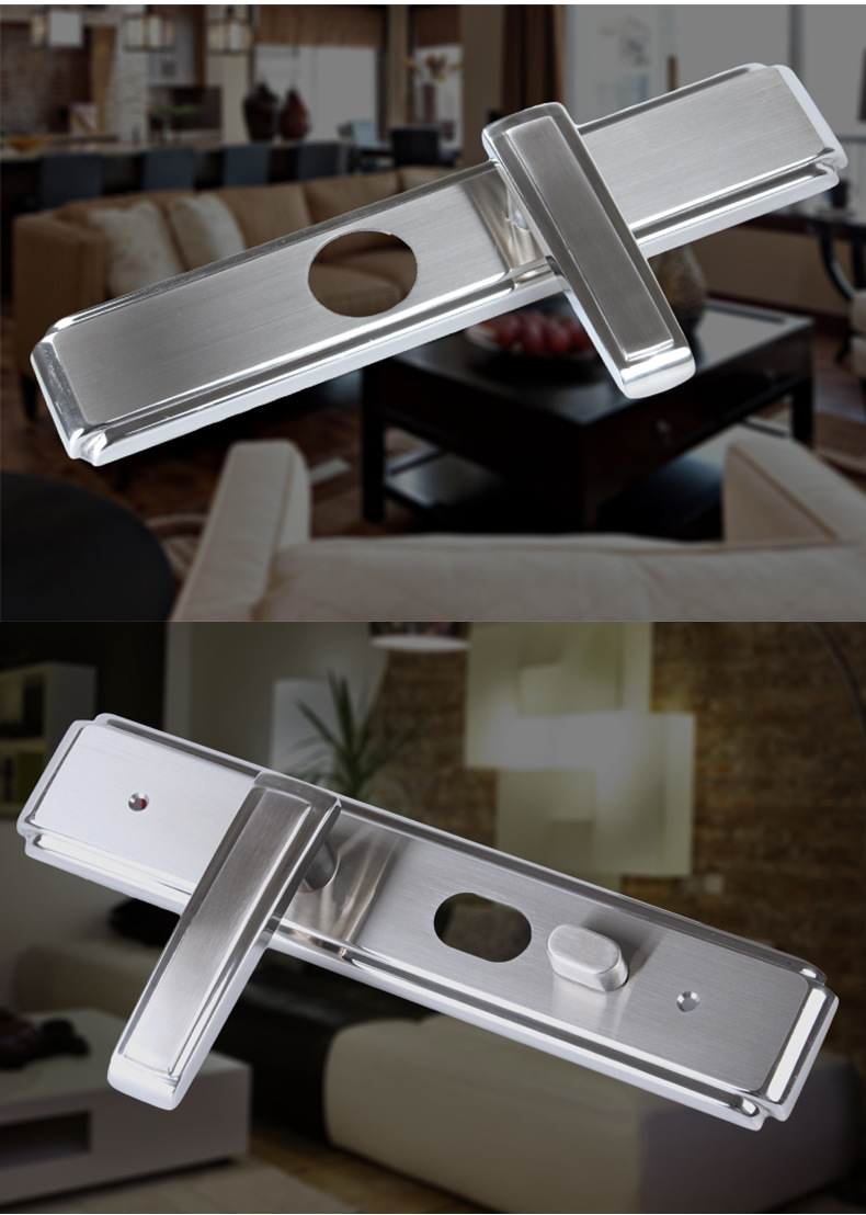 名高 不锈钢天地锁超c级叶片锁芯防盗门锁入户门木门锁双快带反提