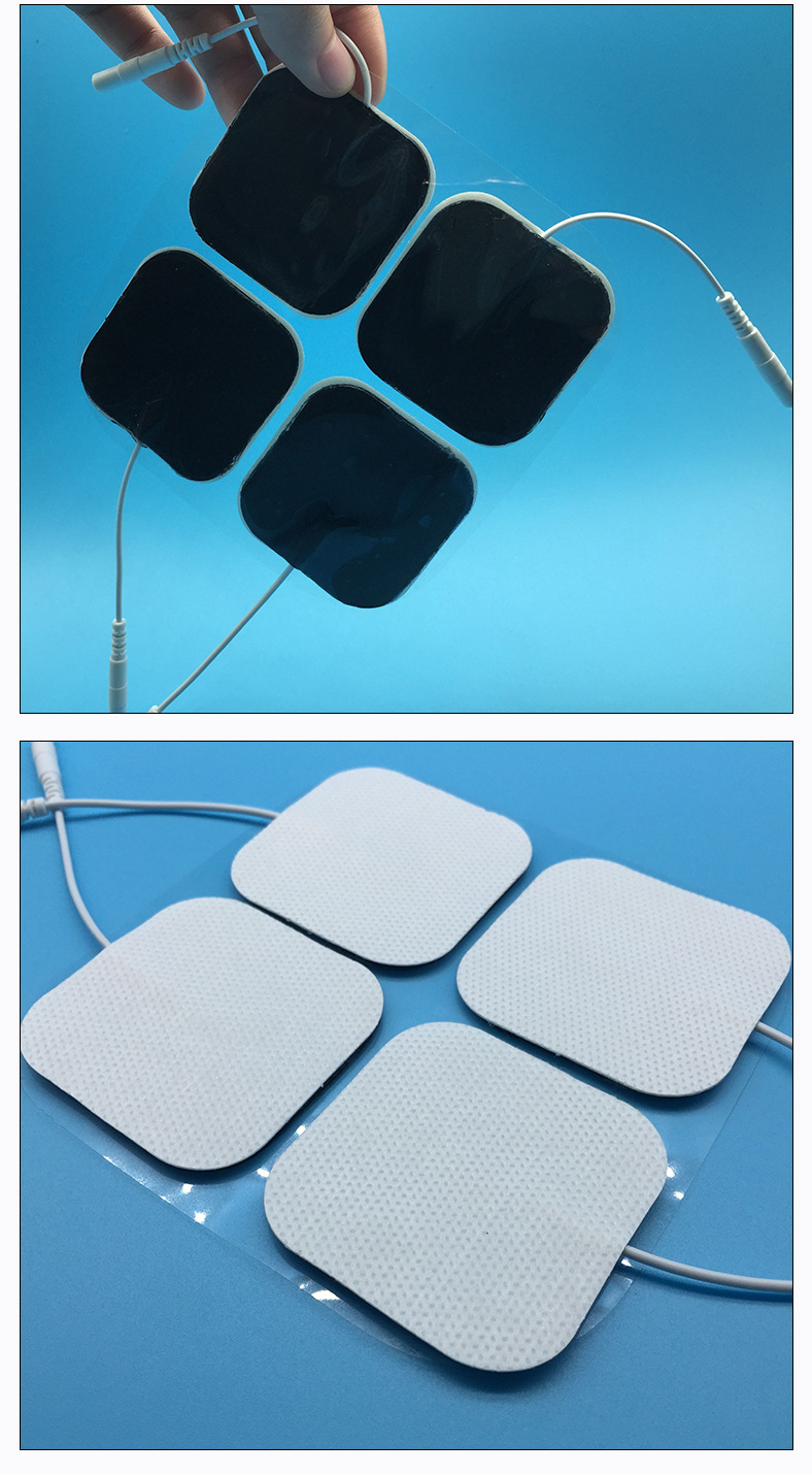 厂家直供5*5cm 无纺布 电极按摩贴片 理疗电疗插针式自粘电击片