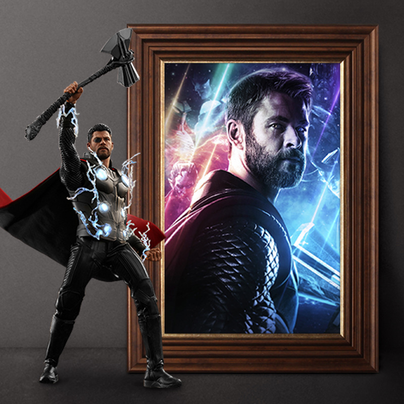 定制复仇者联盟4终极之战钢铁侠美国队长雷神油画装饰画无框画