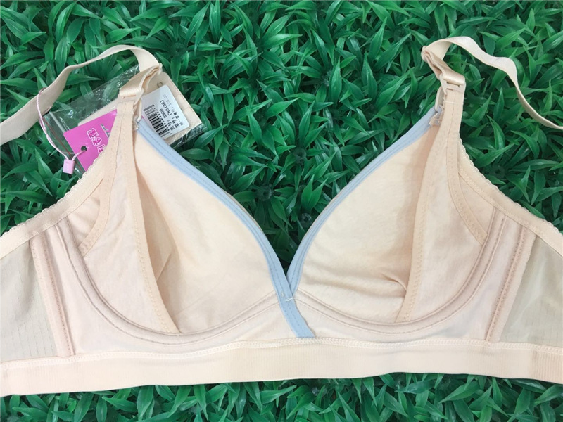 新款全棉薄杯孕妇内衣 蝴蝶节柔软c罩肩开扣孕妇产后哺乳文胸