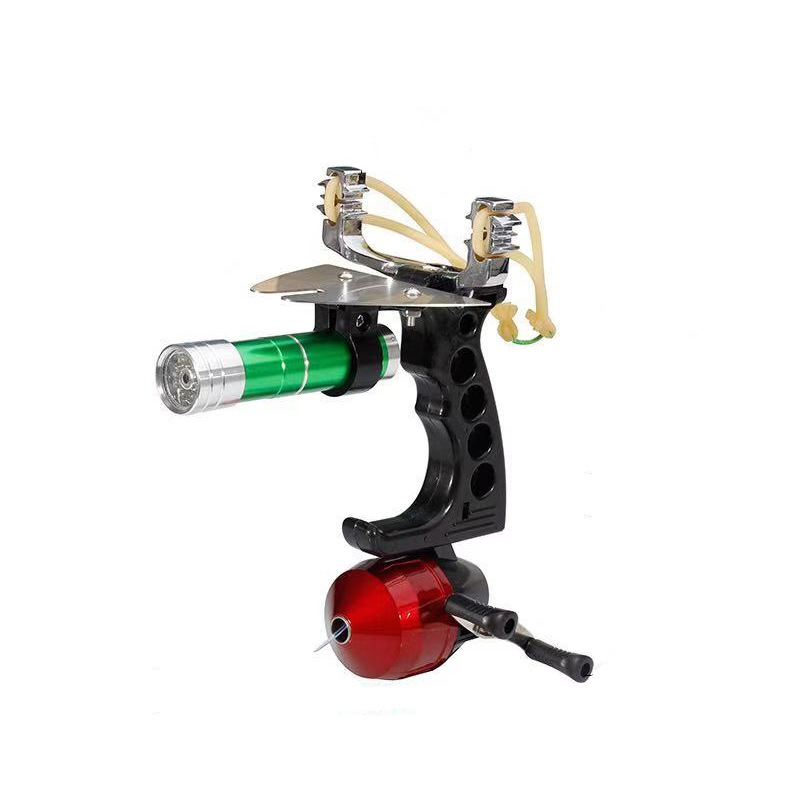 户外竞技射鱼打鱼镖弹弓绿激光灯瞄皮筋弹弓不锈钢 厂家定制批发