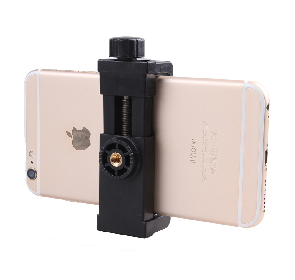 工厂直销热靴手机夹 多功能横竖自拍手机支架 懒人手机夹子