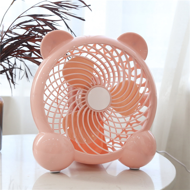 7-Inch USB Cartoon Mini Little Fan Student Dormitory Office Desk Surface Panel Desktop Electric Fan Factory Wholesale