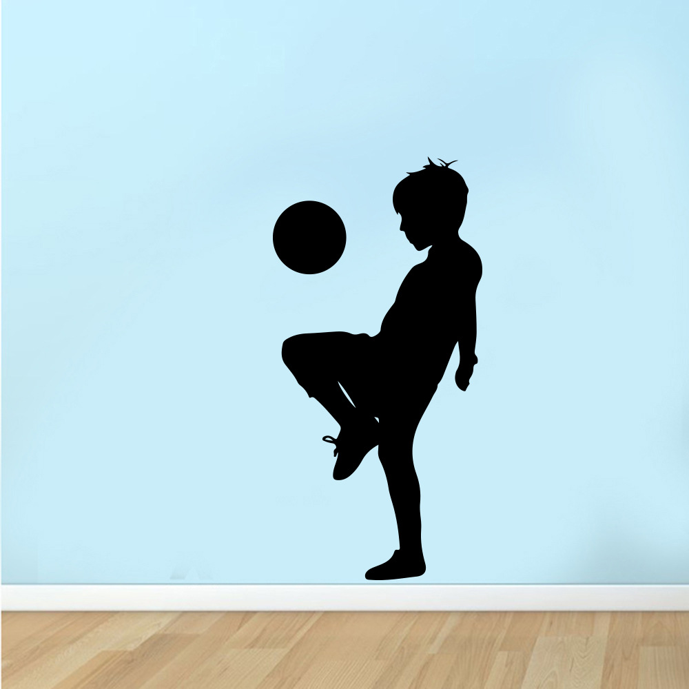 足球运动男孩墙贴 卧室 客厅 创意个性 背景装饰贴纸js096