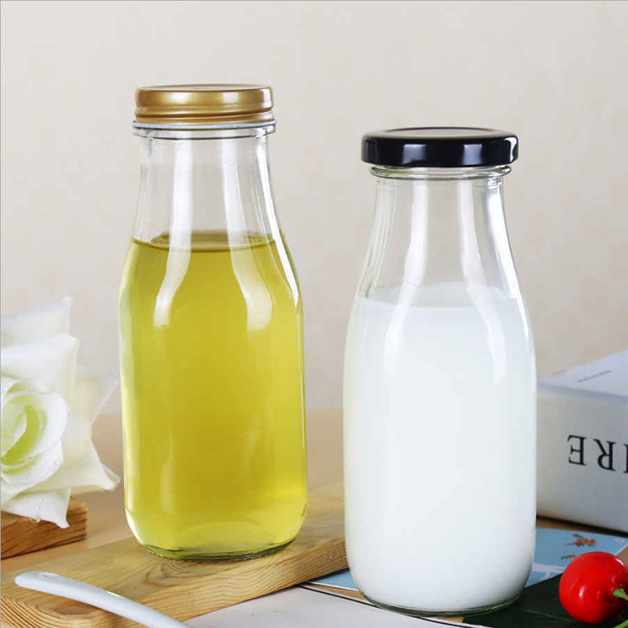 直销300ml饮料瓶 专用玻璃瓶奶茶瓶 280毫升牛奶瓶咖啡泡茶果汁瓶