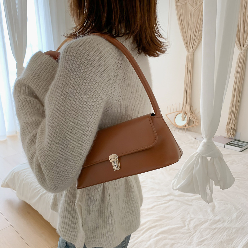 Shaping Mortise Lock Bag Western Style Underarm Bag Women's Bag 2023 New Fashion Handbag Shoulder Bag