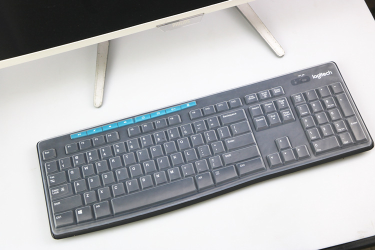 罗技mk275 k260 k270无线 台式机专用键盘保护贴膜硅胶凹凸防尘垫