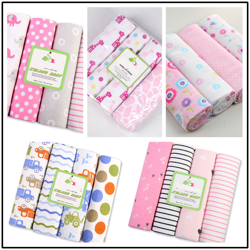 newborn standing cotton wrap four seasons available flannel cotton bed sheet set printed blanket