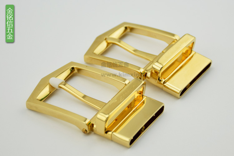 纯铜皮带扣 男士品牌腰带扣 35mm宽 电镀真金 耐磨 定制