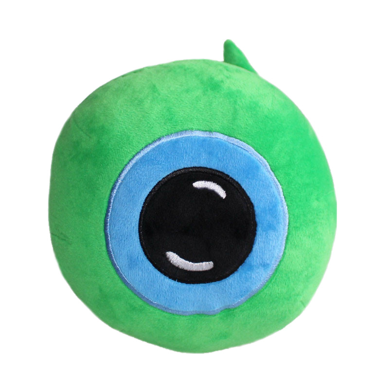 速卖通热款绿色眼睛抓机毛绒玩具 创意眼球玩偶恶搞抱枕摆件批发