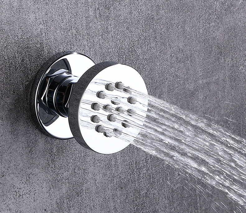 开平花洒侧喷铜2寸圆形腰喷淋浴喷射酒店浴室工程广东安居卫浴厂