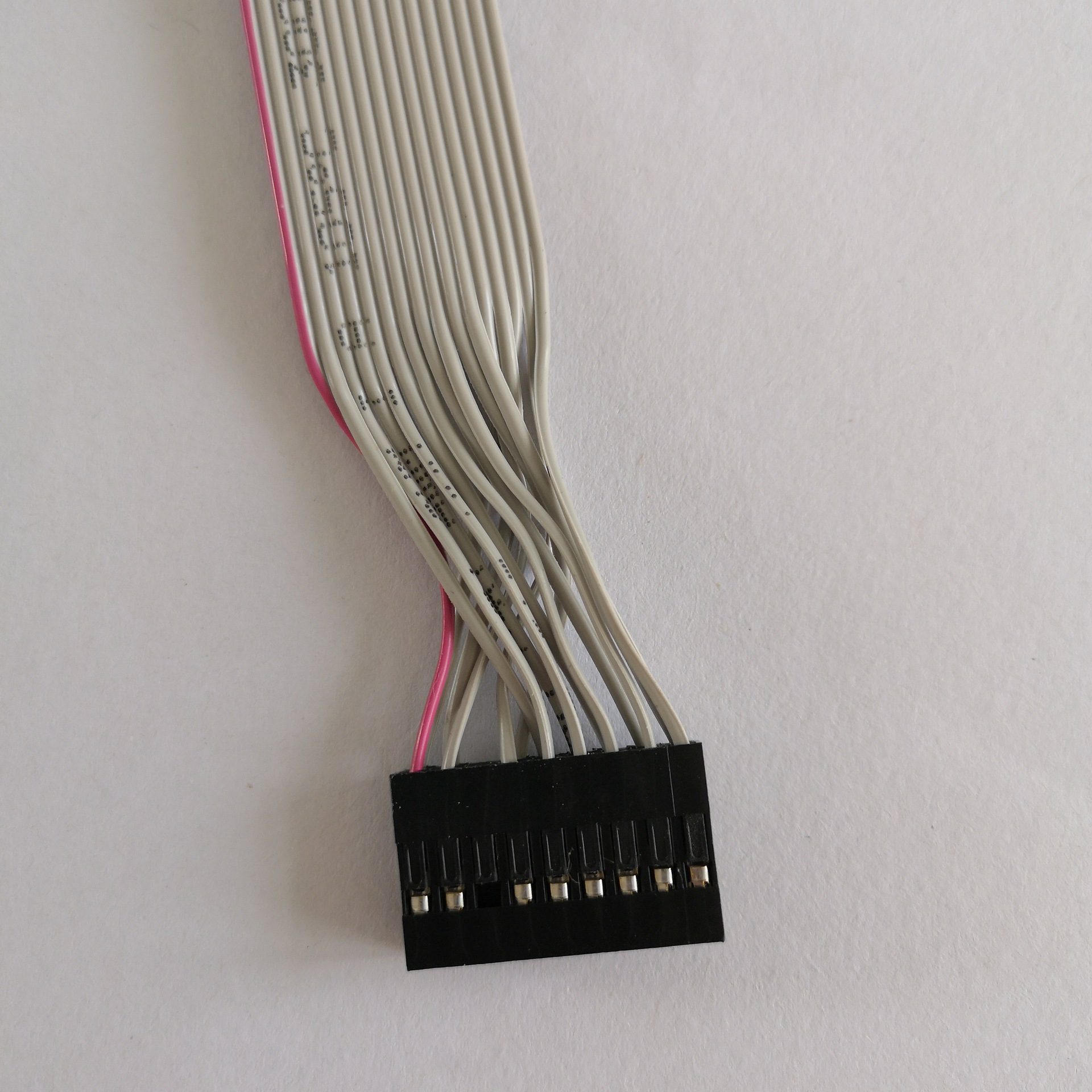 27红色idc排线micro match红边灰排