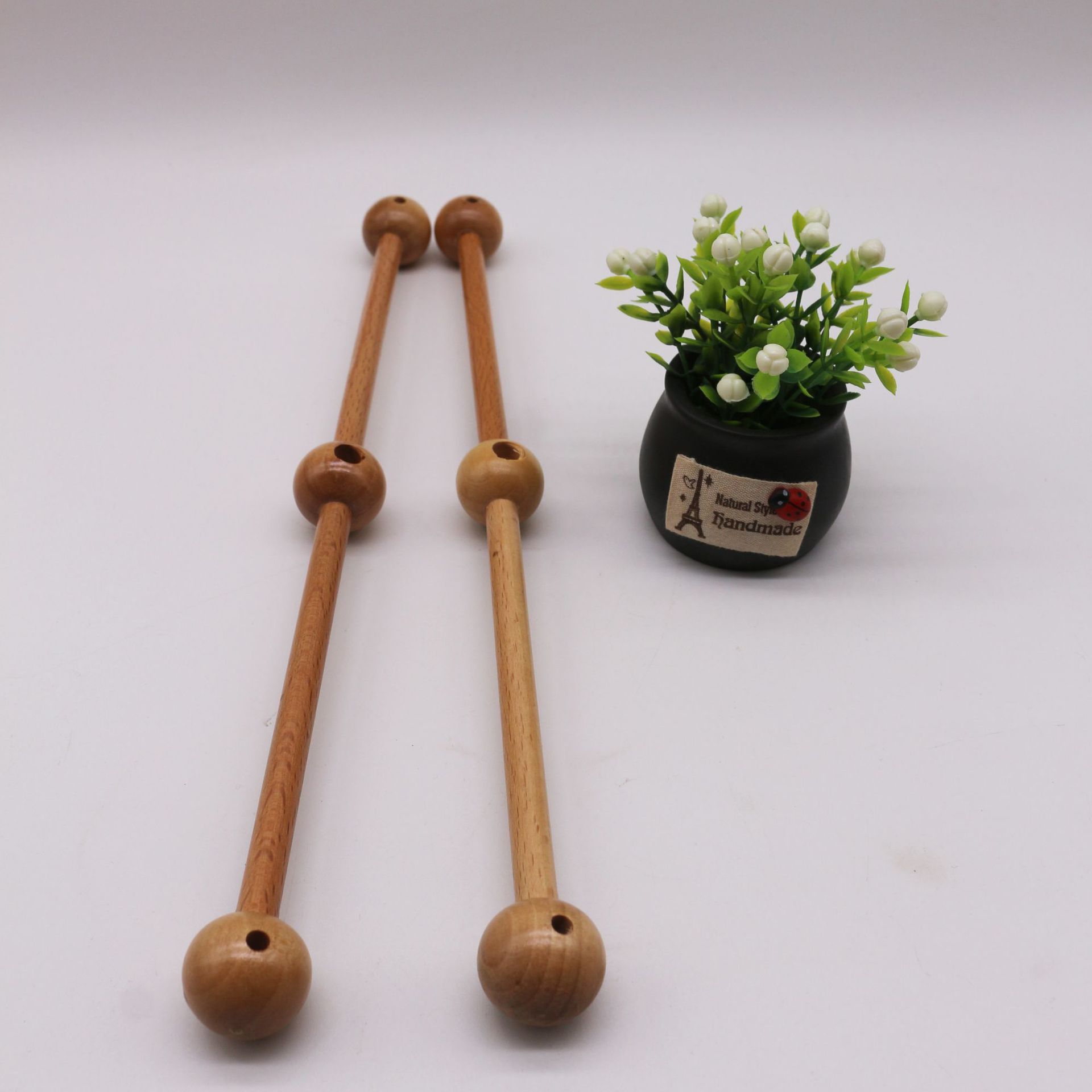 敲穴棍厂家直产榉木木棒圆木棒木质实木捶打棒榉木按摩棒