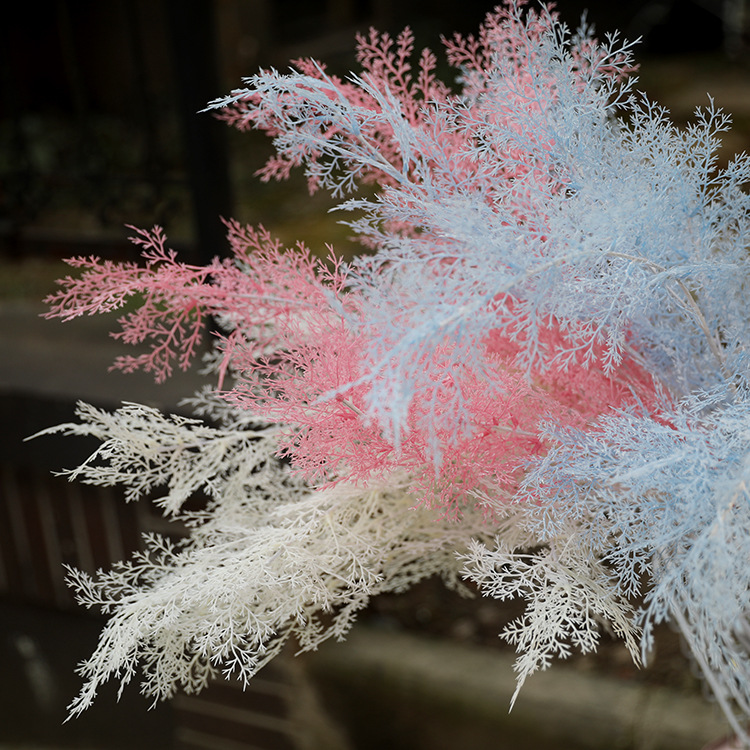 6叉迷雾 仿真花 婚庆婚礼装饰花艺 仿真花束 假花 插花雾凇大迷雾