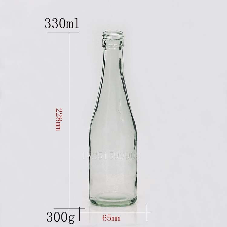 1500ml丝口香槟瓶玻璃 透明3斤大肚红酒瓶果酒瓶玻璃空瓶冰酒瓶