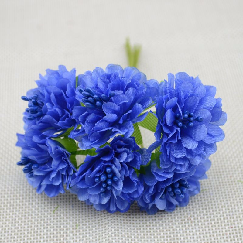 热销带芯高档绢布花 仿真玫瑰花朵 饰品糖盒装饰配件diy花环材料