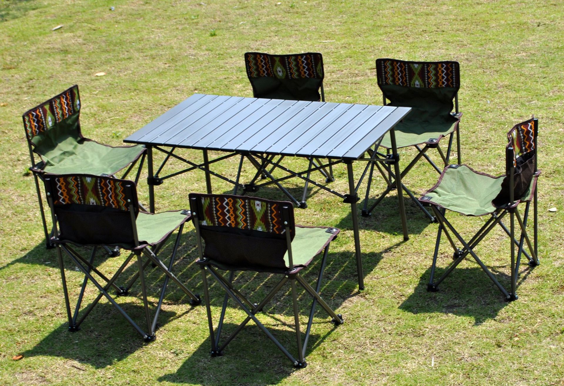 折叠桌椅户外便携野餐桌椅自驾游铝合金野餐桌子野炊桌子椅子礼品