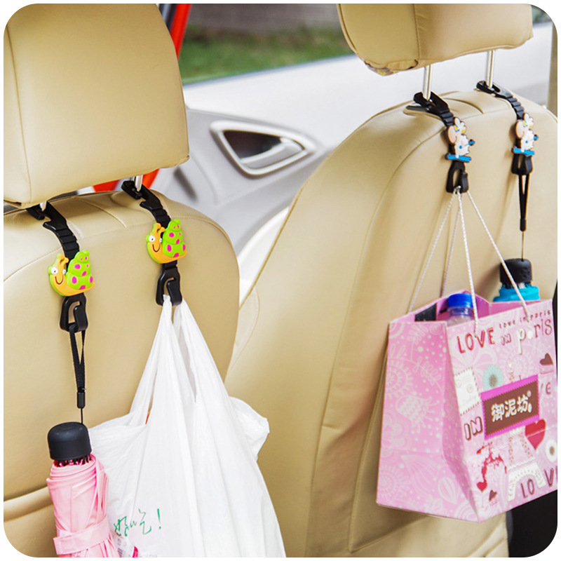 Car Hook Cartoon Cute Car Interior Supplies Hanging Hook Multifunctional Headrest Seat Back Storage Hook Car Hook