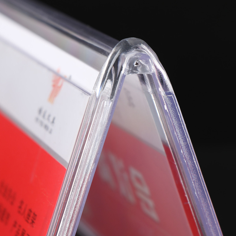 三角会议牌亚克力桌牌台卡台签席卡座位牌双面10*20台号牌透明